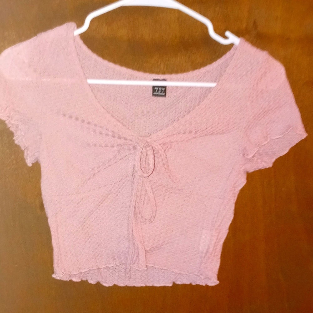 Blush pink SHEIN croptop